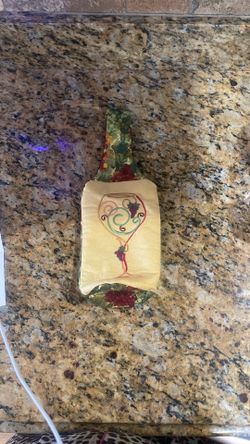 Fabric Wine Glass Embroidered Wine Bottle  Tote