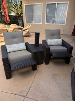 Barca Lounger Patio Recliners & side table