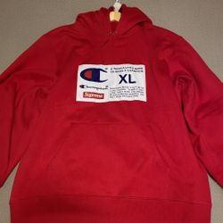 Supreme Champion Label Hooded Sweatshirt  * Sample*