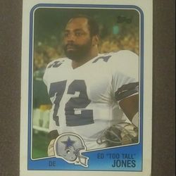 1988 Topps Ed Too Tall Jones Dallas Cowboys #266 Football Card Vintage Collectible Sports NFL HOF Hall Of Fame