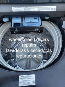 Washers and dryers,  lavadoras y secadoras