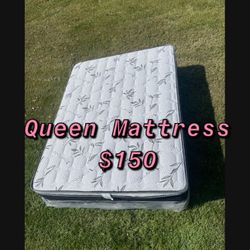  BRAND NEW PILLOW TOP MATTRESSES ✅ COLCHONES NUEVOS PILLOW TOP 💯‼️   QUEEN SIZE $150 ❌ $210 With Box Spring   FULL SIZE $140❌ $200 With Box Spring💥 