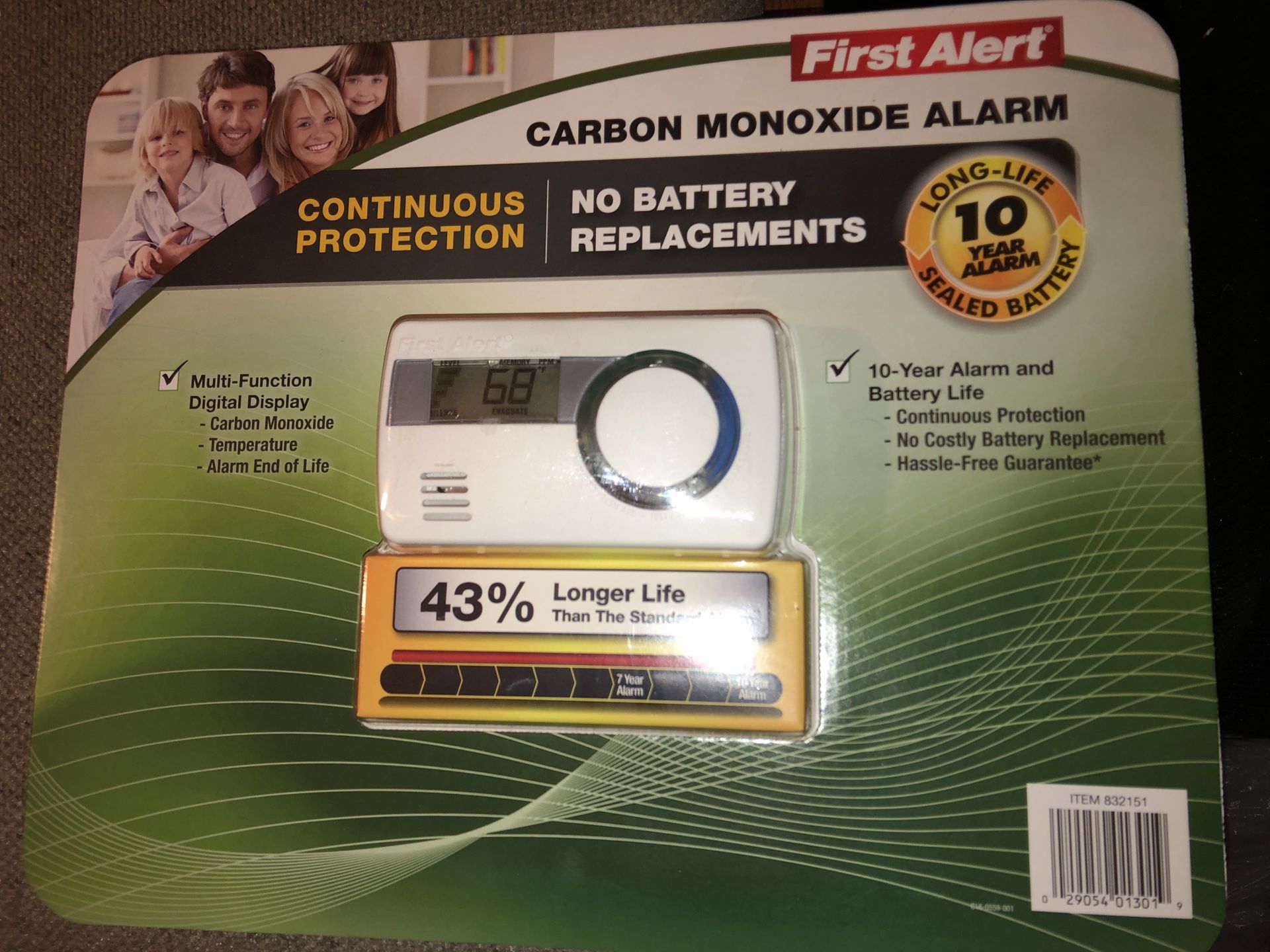 First Alert Carbon Monoxide Alert Long life 10 Year Alarm with Temperature (FREE WITH PURCHASE OFF MY PAGE or read description)