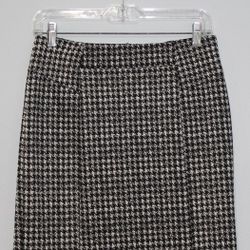 MICHAEL KORS Houndstooth Straight & Pencil Skirt Women's Size 2 Black Lining