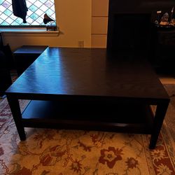 Dark Brown Coffee Table With Storage 