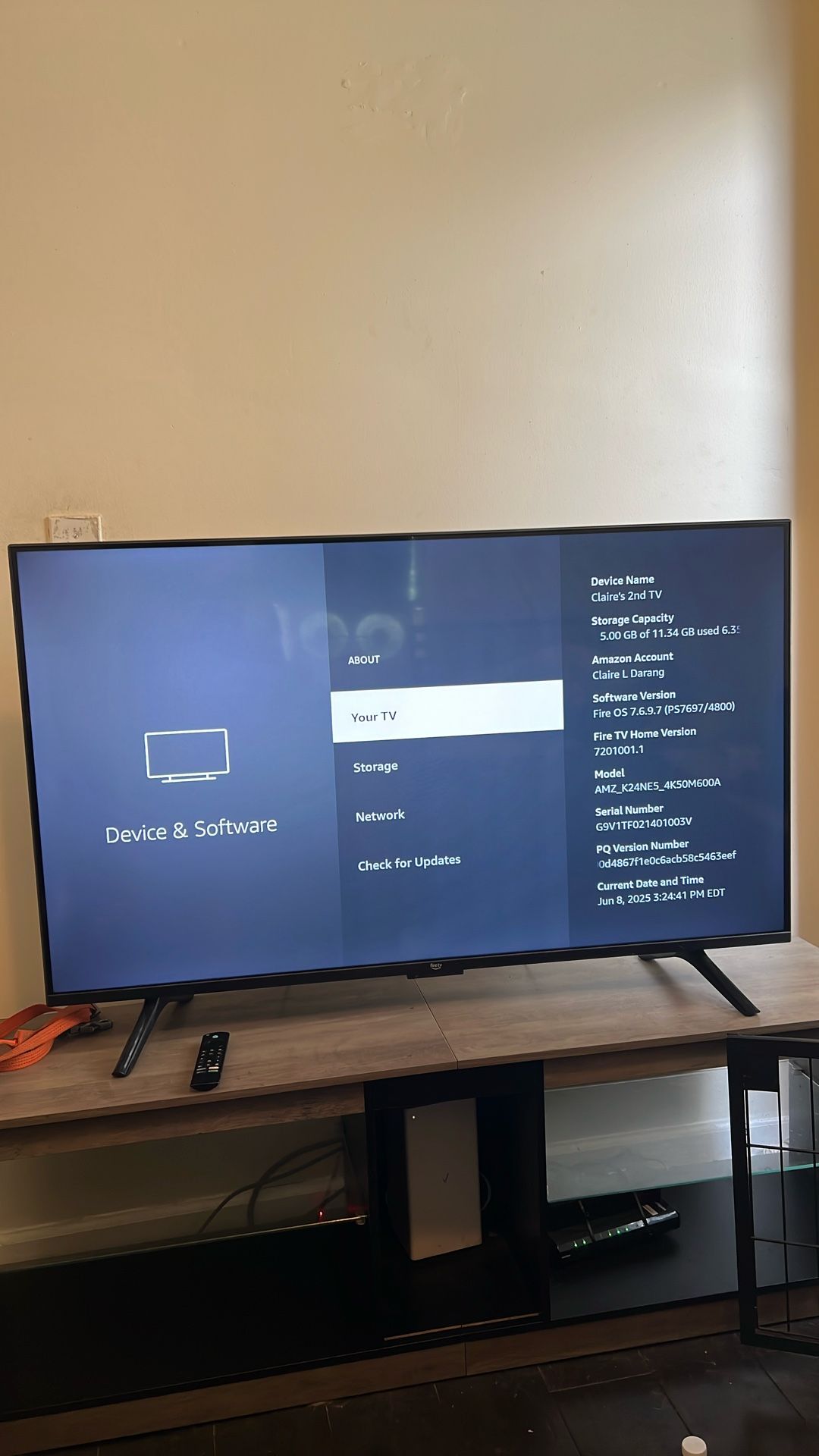 FireTv 55inch Flat Screen , HDR 4k