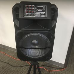 15 Inch Rechargeable Bluetooth Speaker/aux/fm/USB And SD Port/microphone For Karaoke/brand New!!