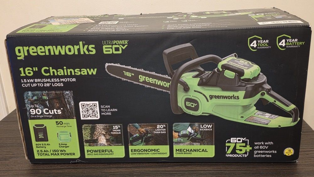 Greenworks 16" Chainsaw-sells for $198 @Walmart