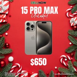 iPhone 15 Pro Max Unlocked Starting At $650