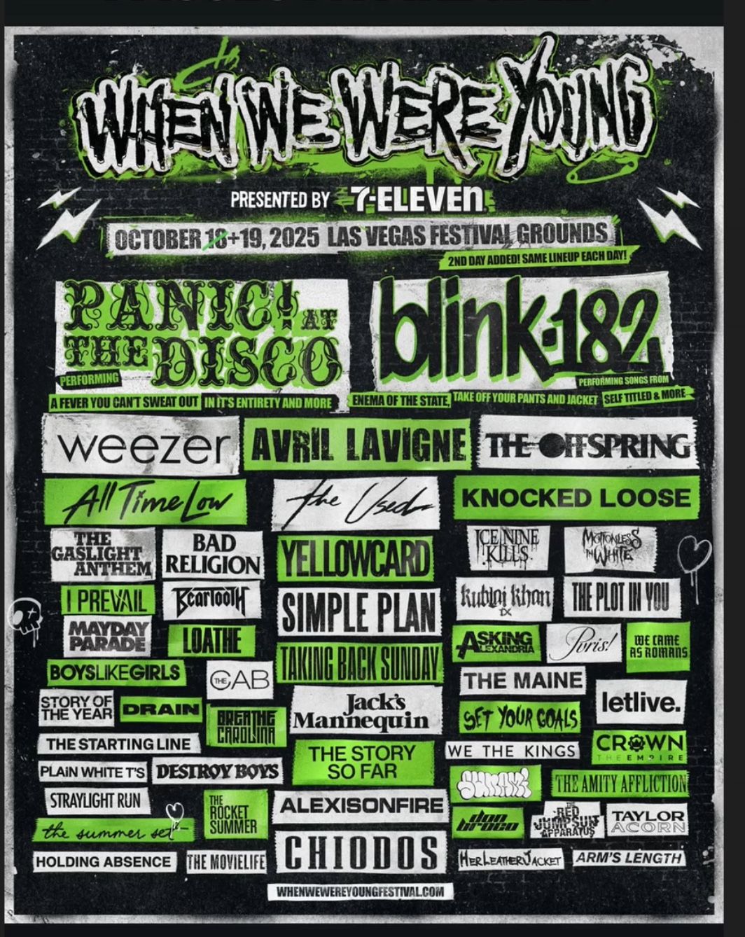 WHEN WE WERE YOUNG FEST Saturday $150