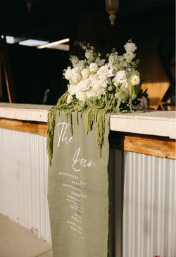 Linen Bar Sign Wedding Decor