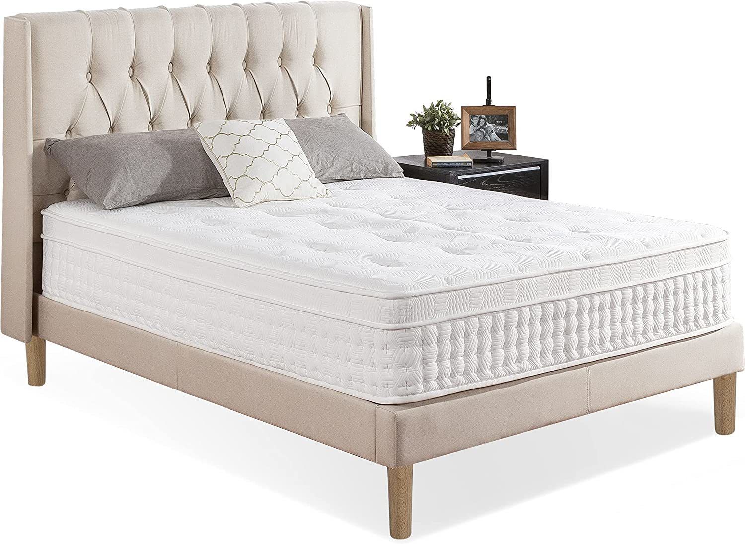 Zinus 13 Inch Euro Top Pocket Spring Hybrid Mattress