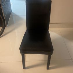 Black Leather Dinning Room Chair 