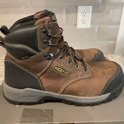 KEEN Utility Men's Evanston 6" Composite Toe Waterproof Leather Durable Construction Work Boot Size 13 2E Pre-Owned