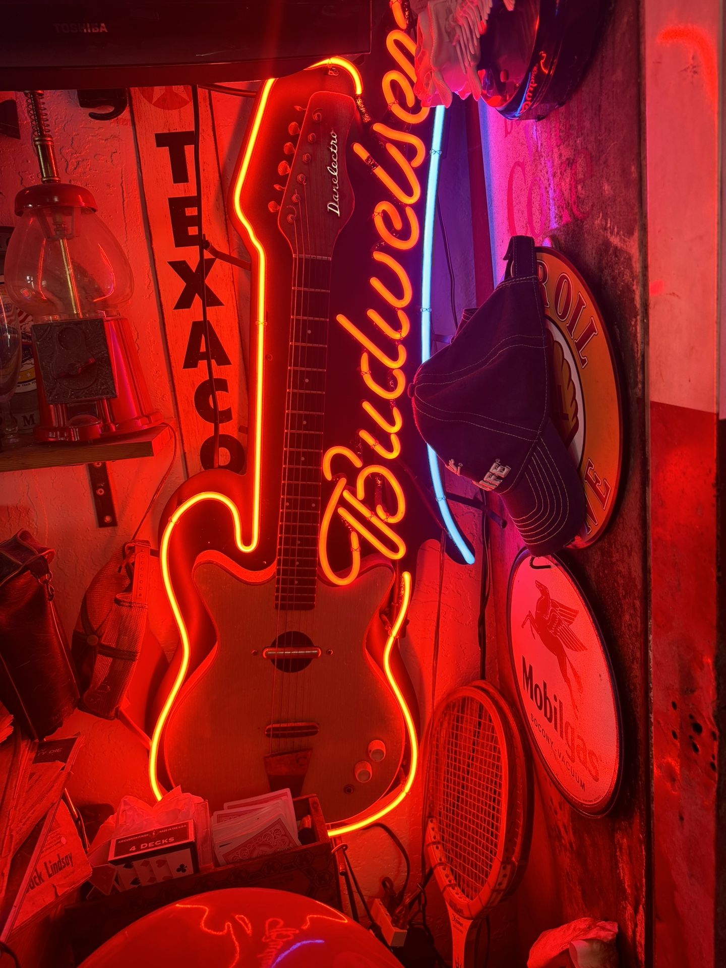 Antique Budweiser Guitar Neon Sign! Real Danelectro ! Best Deal! for ...