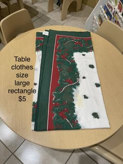 1 Christmas, 1 October And 1 November Table Clothes 