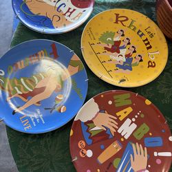 Retired Pottery Barn “The Dance!” Decorative Plates – Set of 4