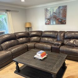Large Leather Sectional Couch
