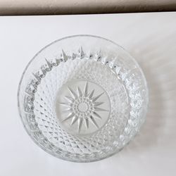 Large Decorative Glass Serving Bowl