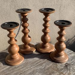 Wooden candle Holders