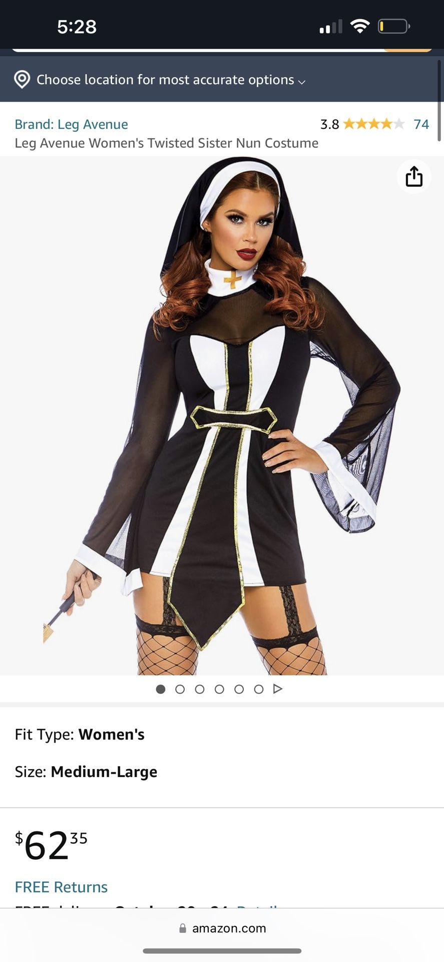 Twisted Sister Nun Costume