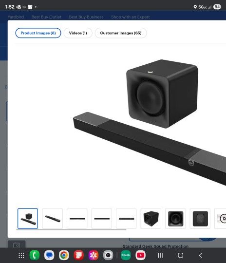  soundbar and subwoofer