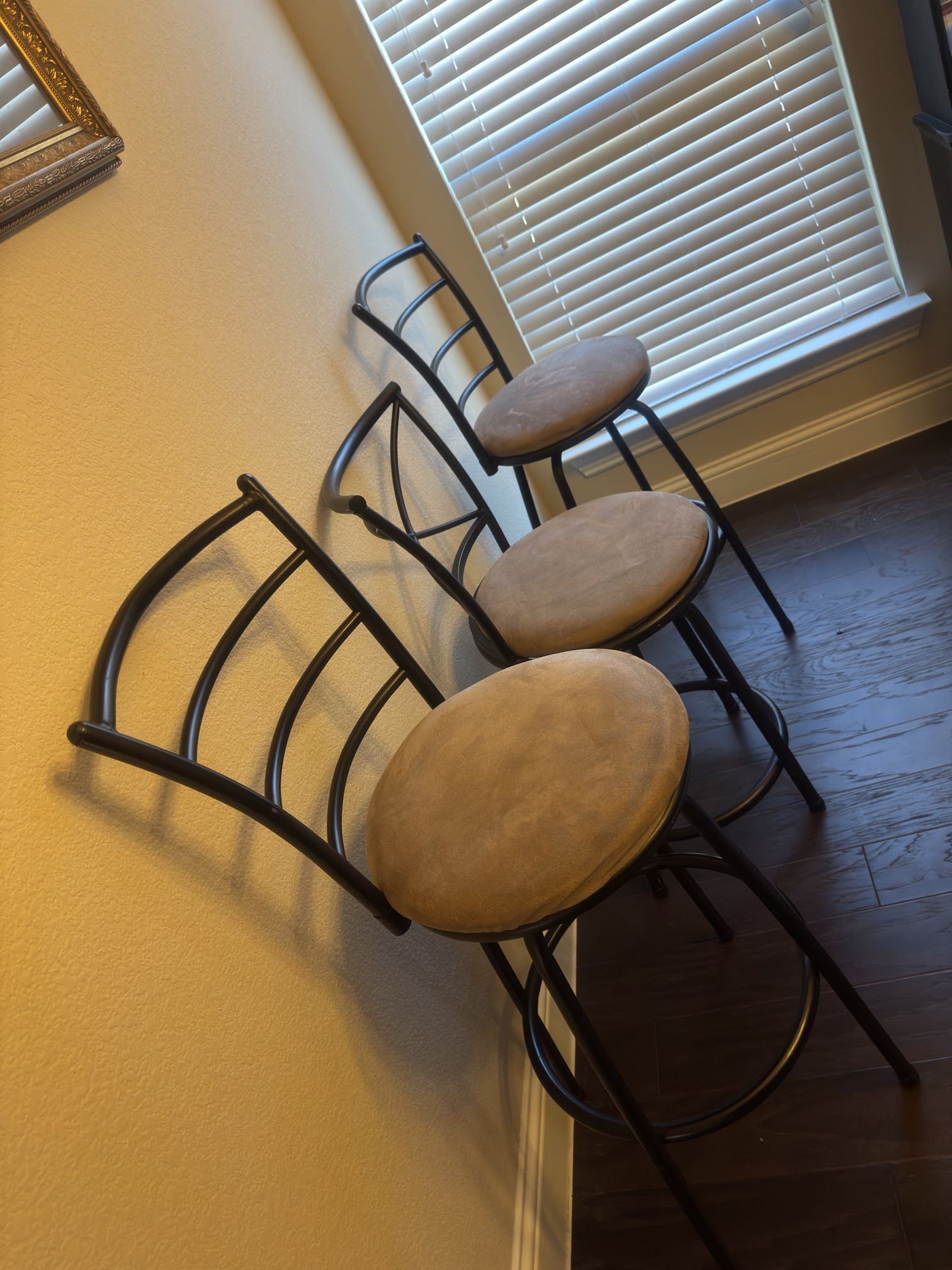 Metal & Fabric Bar Stools 