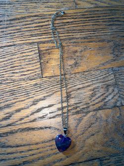 Amethyst Heart Necklace