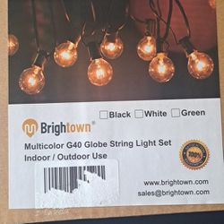 Multicolor G40 Globe String Light Set Indor/Outdoor Use