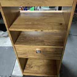 Storage Cabinet with Shelves & Drawer for Media Books Toys & More Add Your Baskets Great Condition 