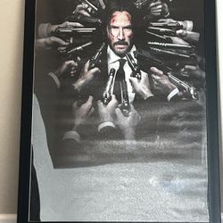 John Wick Canvas Poster In Frame