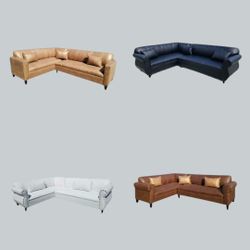 NEW 7X9FT Sectional COUCHES, Cinnabar, Charcoal  Black And WHITE sofa / More Color  Fabric Avail