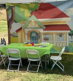 Bluey Theme, Bluey Party, Bluey House Canvas