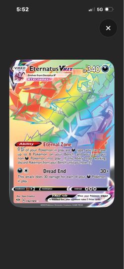 Eternatus v max Rainbow rare