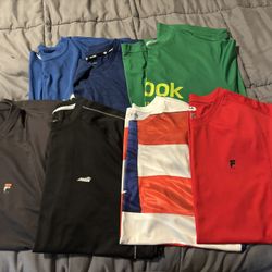 7 Men’s XL Short Sleeve Activewear Shirts