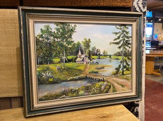 Pastoral Scene Original Oil Painting