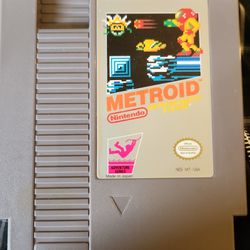 Metroid For Nintendo Cartridge With Slide In 