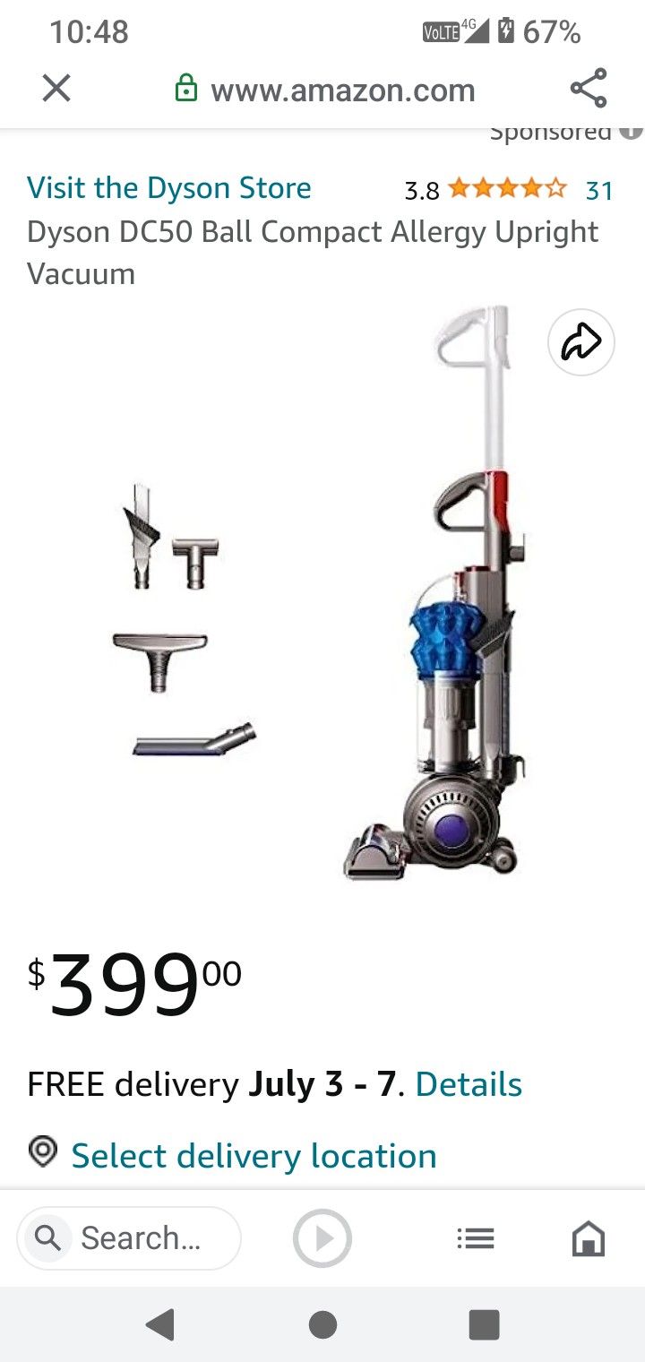 Dyson Ball  Vacuum DC50  Allergy 