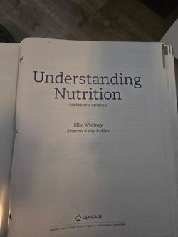 Understanding Nutrition 16th Edition Textbook