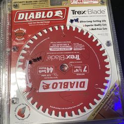 DIABLO 7-1/4in. x 44-Teeth TrexBlade Circular Saw Blade for Composites and Plastic