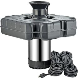 Premium LED Pond Fountain with RGB Lighting System, Stainless Steel Rotor, All-Copper Motor, Remote Control, Dynamic Color Changing, for Garden Ponds