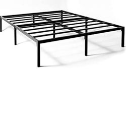 UrbanLab NEST Slumber Metal Platform Queen Size Bed Frame | QuickLock Ready in 5 Min | Quiet & Sturdy | 14 Inch Mattress Foundation | No Box Spring Ne