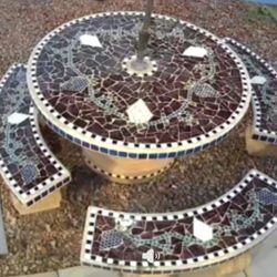 Cement Heavy  Mosaic Table Good Quality 
