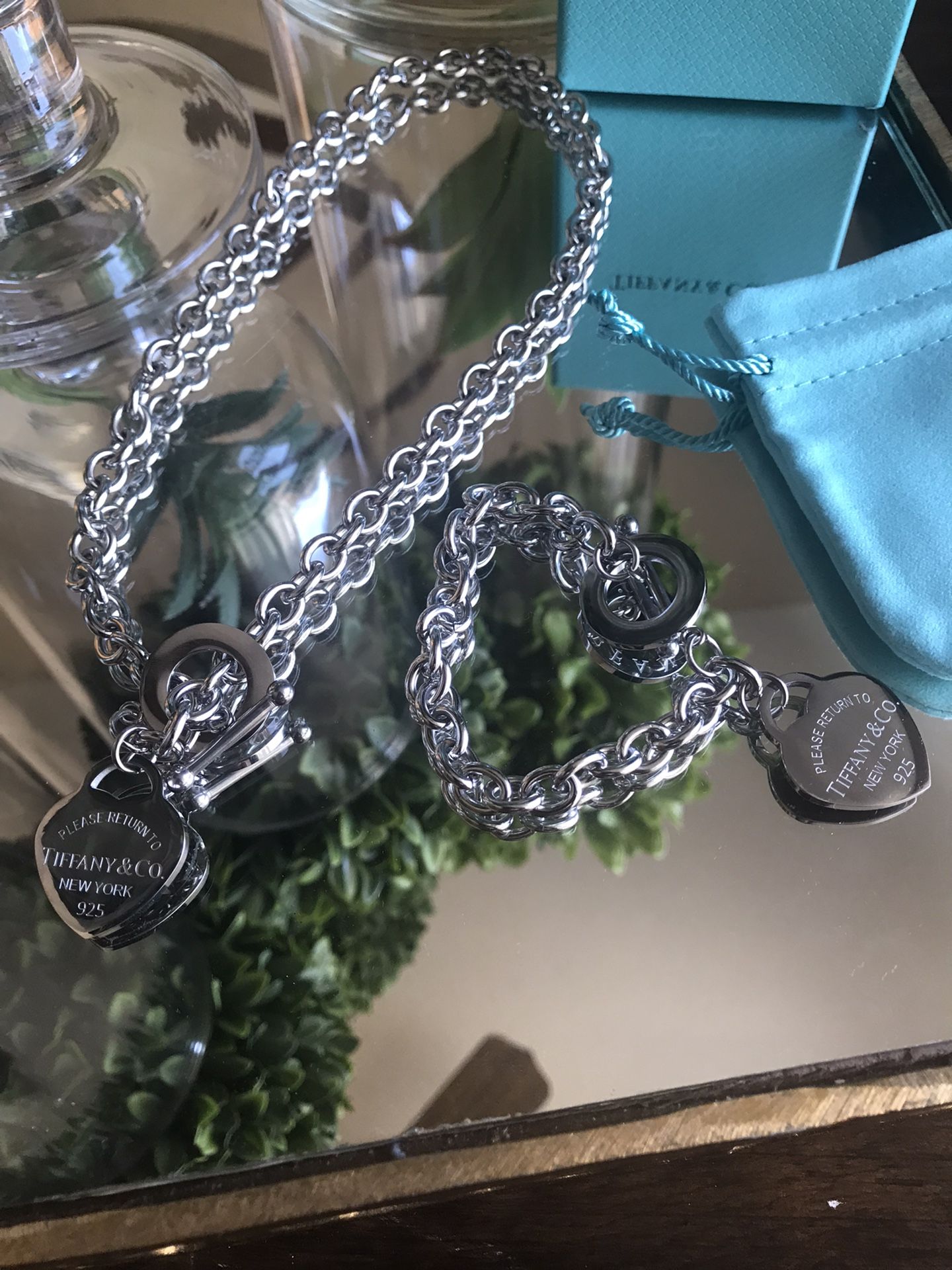 A bracelet and necklace set