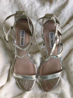 Silver Metallic Steve Madden Heels