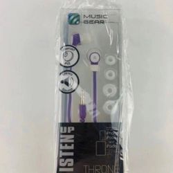 Brand New Purple In Ear Headphones 