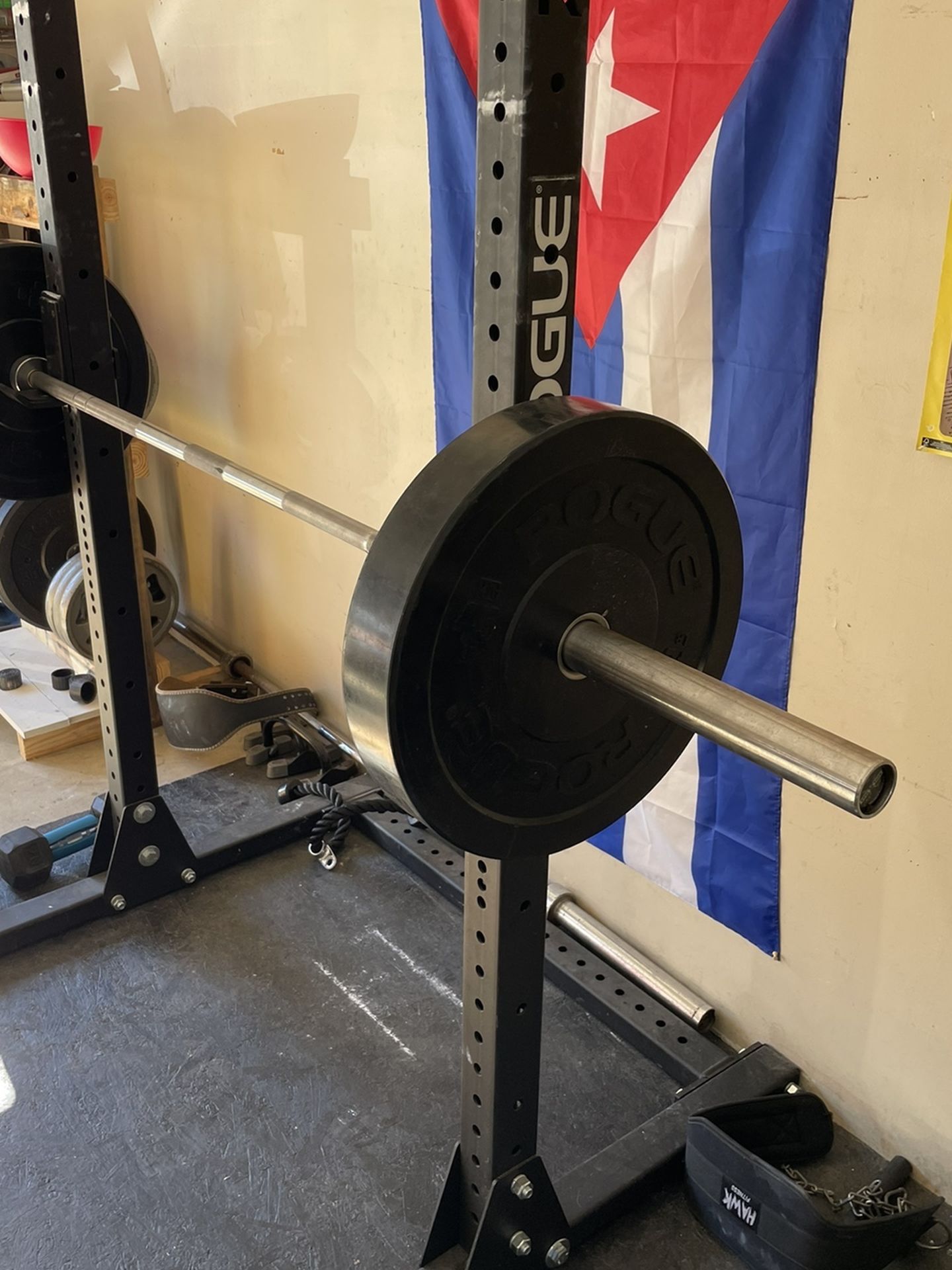 Rogue SML-1 Monster Light Squat Stand With Olympic Bar Used