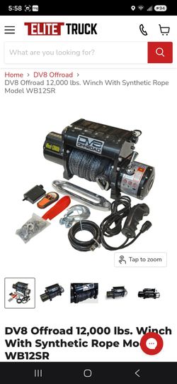 DV8 Offroad 12,000 lbs. Winch Synthetic Rope NEW (PRICE IS FIRM)