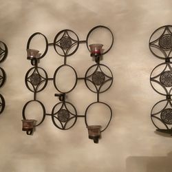 3 Pieces Of Candle Holder Wall Decor 