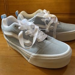 Vans Baby Blue Platforms Woman’s Shoes